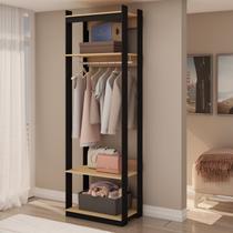 Guarda Roupas Closet Cabideiro 2 prateleiras 3017 Linha Industrial Genialflex