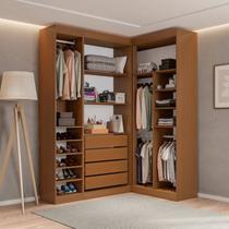 Guarda-Roupas Closet Modulado Roupeiro de Canto L sem Portas 4 Gavetas Sapateira Versatille Yescasa Guarda-Roupas Closet Modulado Roupeiro de Canto L sem Portas 4 Gavetas Sapateira Versatille Yescasa