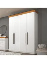 Guarda-Roupas De Solteiro 4 Portas 100% Mdf London Móveis Primavera Guarda-Roupas De Solteiro 4 Portas 100% Mdf London Móveis Primavera