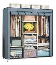 Guarda Roupas Desmontável Mobilis Cinza 130x45x170cm - Mek