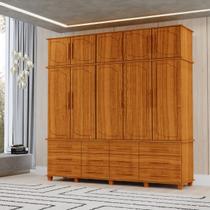 Guarda Roupas Grande Berlim 5 Portas 12 Gavetas com Maleiro