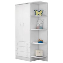 Guarda Roupas Infantil 2 portas 3 Gavetas Branco / Branco 825 Qmovi Guarda Roupas Infantil 2 portas 3 Gavetas Branco / Branco 825 Qmovi