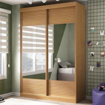 Guarda-Roupas Infantil 2 Portas com Espelho Samambaia Teen CabeCasa MadeiraMadeira Carvalho