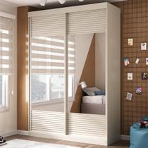 Guarda-Roupas Infantil 2 Portas com Espelho Samambaia Teen CabeCasa MadeiraMadeira Off White