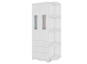 Guarda Roupas Infantil Moveis Peroba Luna prateleiras MDF Guarda Roupas Infantil Moveis Peroba Luna prateleiras MDF