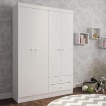Guarda Roupas Infantil Roupeiro Louise 4 Portas Branco- Mabe Magazine