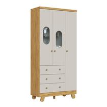 Guarda Roupas Janela Quarto Bebê Pingo 3 Portas 3 Gavetas Guarda Roupas Janela Quarto Bebê Pingo 3 Portas 3 Gavetas