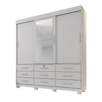 Guarda-Roupas Londres 3 Portas 9 Gavetas com Espelho Benetil