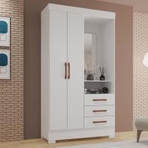 Guarda-Roupas Malta 100% MDF Tuboarte 2 Portas 3 Gavetas 1 Espelho
