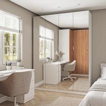 Guarda Roupas Modulado com Espelho 4 Portas com Cabideiro Hera CabeCasa MadeiraOriginals