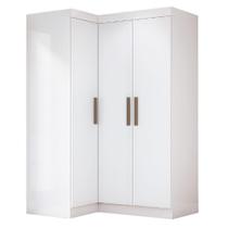 Guarda Roupas Modulado De Canto Madrid Com 3 Portas Maxel Branco