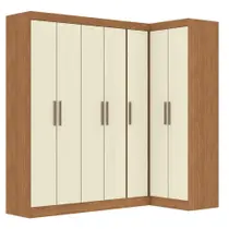 Guarda Roupas Modulado de Canto Madrid com 7 Portas Branco Maxel