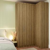 Guarda Roupas Modulado de Canto Reto 2 Peças com 4 Portas Paris Luciane Móveis