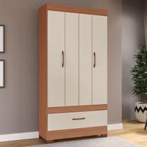 Guarda-Roupas Nilo 100% MDF Tuboarte 4 Portas 1 Gaveta