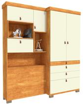 Guarda Roupas Panama 5 Portas 4 Gavetas Freijó Off White Avelan