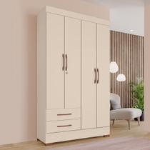 Guarda-Roupas Porto Rico 100% MDF Tuboarte 4 Portas 2 Gavetas