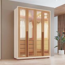 Guarda-Roupas Reflecta 100% MDF Tuboarte 4 Portas 6 Gavetas c/ Kit de Espelhos e Pés Guarda-Roupas Reflecta 100% MDF Tuboarte 4 Portas 6 Gavetas c/ Kit de Espelhos e Pés