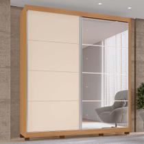 Guarda-Roupas Rio 100% MDF Tuboarte 2 Portas de Correr 3 Gavetas c/ Kit de Espelho e Pés