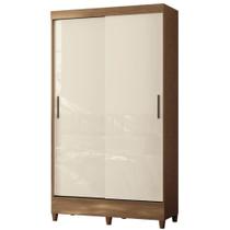 Guarda Roupas Solteiro 2 Portas De Correr 2 Gavetas Gaia Madeirado/off White