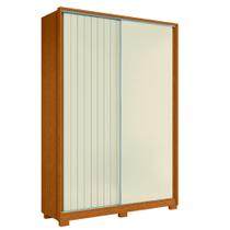 Guarda Roupas Solteiro 2 Portas de Correr 3 Gavetas Flex Hera Madeirado/Off White Albatroz