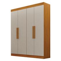 Guarda Roupas Solteiro 4 Portas Canadá Cinamomo Off White Leifer Móveis