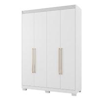 Guarda Roupas Solteiro 4 Portas Frisado 3 Gavetas 100% MDF July Guarda Roupas Solteiro 4 Portas Frisado 3 Gavetas 100% MDF July