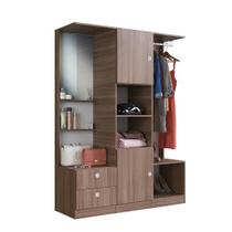 Guarda Roupas Solteiro Com Espelho 2 Portas E 2 Gavetas Closet Montana