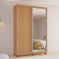 Guarda-Roupas Sydney 100% MDF Tuboarte 2 Portas de Correr 4 Gavetas c/ Kit de Espelhos e Pés