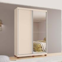 Guarda-Roupas Sydney 100% MDF Tuboarte 2 Portas de Correr 4 Gavetas c/ Kit de Espelhos e Pés