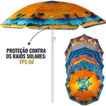 Guarda Sol 1,80 Metros Silver Coating Articulado Colorido 19100 BEL