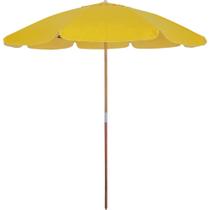 Guarda Sol 2,20 Metros em Bagum Guararapi Amarelo com Cabo de Madeira Bel