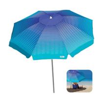 Guarda Sol 2,2m Articulado Alumínio Sombreiro Cancun Praia Piscina Camping Azul - 1203 Tobee