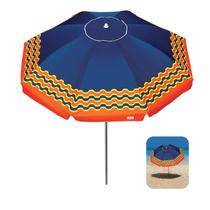 Guarda Sol 2,4m Articulado Alumínio Sombreiro Ibiza Praia Piscina Camping Azul Marinho - 1601 Tobee