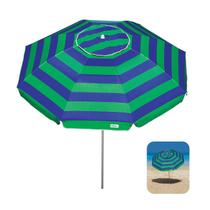 Guarda Sol 2m Alumínio Sombreiro Aruba Praia Piscina Camping Azul - 1306 Tobee Guarda Sol 2m Alumínio Sombreiro Aruba Praia Piscina Camping Azul - 1306 Tobee