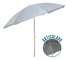 Guarda Sol Articulado Praia Grande 2,4m Praia Piscina Branco