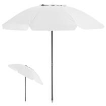Guarda Sol Bagum Alumínio 2,4m Articulável Praia Piscina Camping Branco - 12101 Belfix