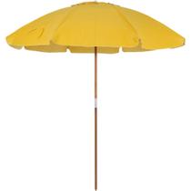 Guarda-Sol Caioba em Bagum e Haste de Madeira 2,40m Amarelo Bel
