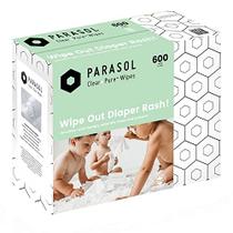 Guarda-sol Clean+Pure Natural Baby Wipes 99% RO, pH equilibrado, fórmula hipoalergênica Baby Wipes Toalhetes de bebê sem álcool à base de plantas, perfeitos para de pele sensível 60 toalhetes por pacote, pacote de 10