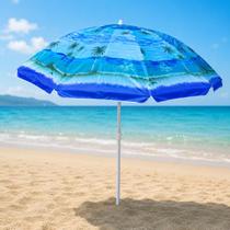 Guarda Sol de Praia Reforçado 1,67m com Proteção UV Estampa Sortida Haste 1,80m Guarda Sol de Praia Reforçado 1,67m com Proteção UV Estampa Sortida Haste 1,80m