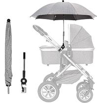 Guarda-sol do carrinho do bebê, guarda-chuva universal com braçadeira, 360 graus ajustável UV protetor do carrinho de bebê guarda-sol, guarda-chuva impermeável para carrinho, bicicleta, cadeira de rodas, cadeira de praia