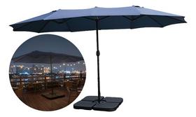 Guarda Sol Duplo Ombrelone Jardim Piscina 4,6 M Com Base Uv Guarda Sol Duplo Ombrelone Jardim Piscina 4,6 M Com Base Uv