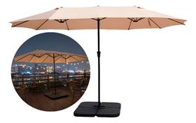 Guarda Sol Duplo Ombrelone Jardim Piscina 4,6 M Com Base Uv Guarda Sol Duplo Ombrelone Jardim Piscina 4,6 M Com Base Uv