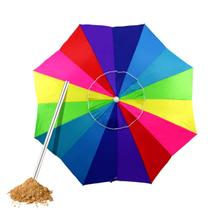 Guarda Sol Enorme Poteção UV Cores em Gomos 2,2m Piscina Pra