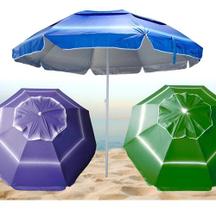 Guarda Sol Gigante 2,40m Praia Piscina Respirável Uv Verão Azul Guarda Sol Gigante 2,40m Praia Piscina Respirável Uv Verão Azul