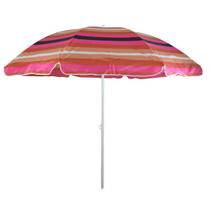 Guarda Sol Grande Para Praia Piscina Verão 240cm Vermelho Com Haste Em Alumínio Impotway