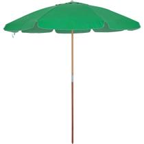 Guarda-Sol Guarapari em Bagum e Haste de Madeira 1,60m Verde Bandeira Bel