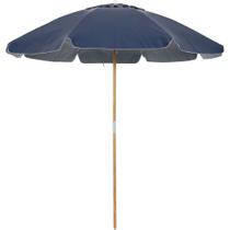 Guarda-Sol Guarapari em Bagum e Haste de Madeira 1,80m Azul Marinho Bel