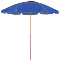 Guarda-Sol Guarapari em Bagum e Haste de Madeira 1,80m Azul Royal Bel