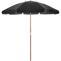 Guarda-Sol Guarapari em Bagum e Haste de Madeira 1,80m Preto Bel