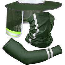 Guarda-sol Hard Hat com bandana, mangas de braço SATINIOR (verde)